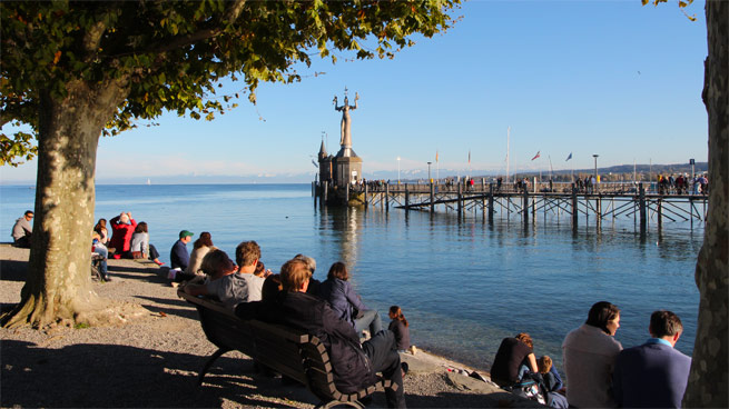 Am Bodensee - Ufer in Konstanz.