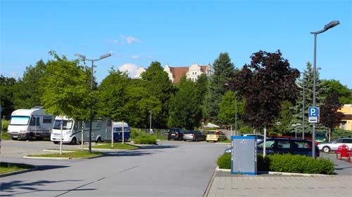 Wohnmobilstellplatz in Bautzen.