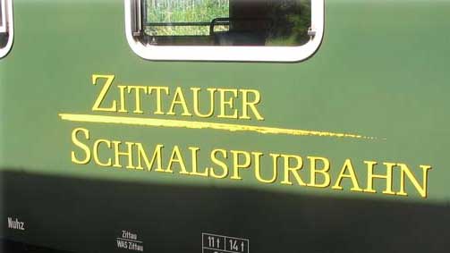 Ein Wagen der Zittauer Schmalspurbahn.