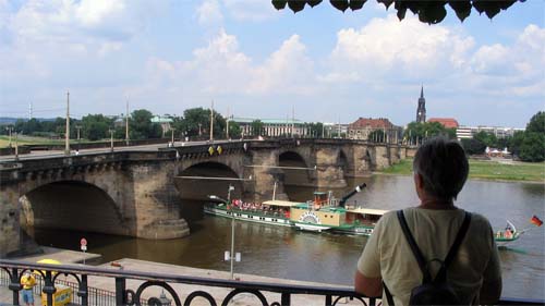 Blick auf die Elbe bei Dresden