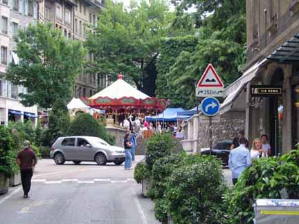 In Genf prägen Bäume das Straßenbild