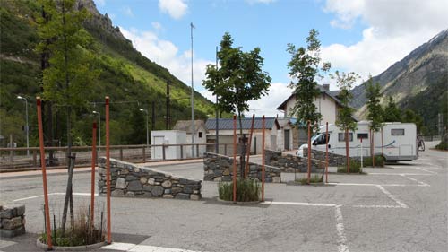 Wohnmobilstellplatz in L’Hospitalet-près-l’Andorre. 