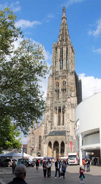 Der Kirchturm des Ulmer Münsters.
