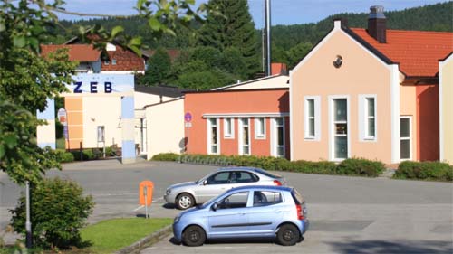 Parkplatz vor dem Bad in Zwiesel