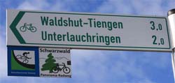 Fahrrad - Routenbeschilderung bei Lauchringen