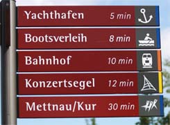 Bodensee - Radweg - Hinweisschild