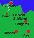 Kartenausschnitt Mont St - Michel.