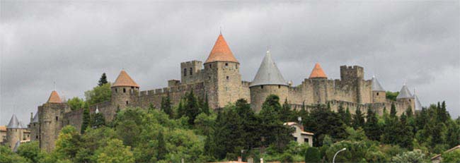 Carcassonne, eine besonders gut erhaltene Festungsstadt aus dem Mittelalter.