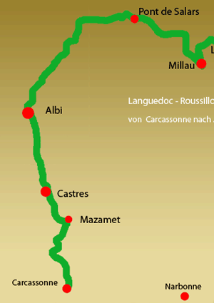 Route: 2. Teilstrecke: Von Carcassonne nach Millau