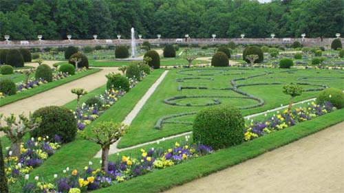 Teil des Schloßgarten vom Château de Chenonceaux