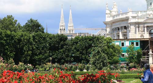 Öffentlicher Park im Stadtzentrum von Wien