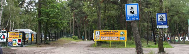Campingplatz - Auswahl am Stadtrand von Danzig.